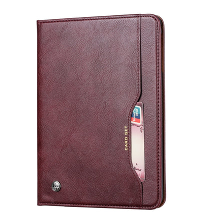 For Samsung Galaxy A7 Lite T220 / T225 Knead Skin Texture Horizontal Flip Leather Case with Photo Frame & Holder & Card Slots & Wallet(Wine Red)-garmade.com
