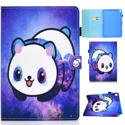 For iPad 10.2 2021 / 2020 / 2019 Colored Drawing Horizontal Flip Leather Case with Holder & Card Slots & Pen Slot & Sleep / Wake-up Function(Star Panda)-garmade.com