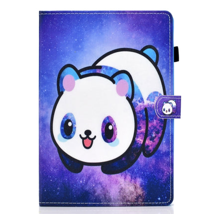 For iPad 10.2 2021 / 2020 / 2019 Colored Drawing Horizontal Flip Leather Case with Holder & Card Slots & Pen Slot & Sleep / Wake-up Function(Star Panda)-garmade.com