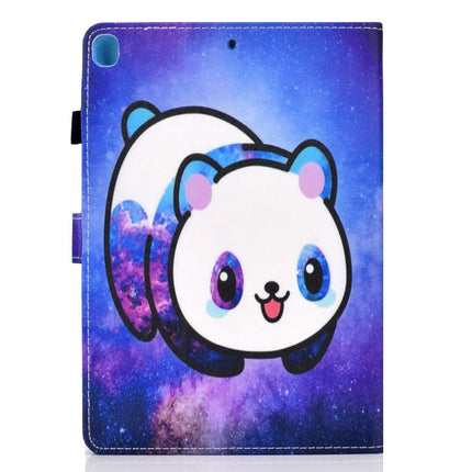 For iPad 10.2 2021 / 2020 / 2019 Colored Drawing Horizontal Flip Leather Case with Holder & Card Slots & Pen Slot & Sleep / Wake-up Function(Star Panda)-garmade.com