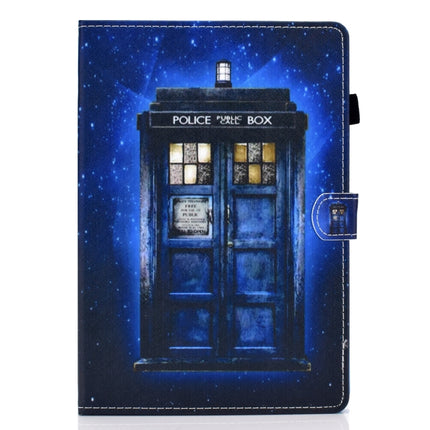 For iPad 10.2 2021 / 2020 / 2019 Colored Drawing Horizontal Flip Leather Case with Holder & Card Slots & Pen Slot & Sleep / Wake-up Function(Police Hall)-garmade.com