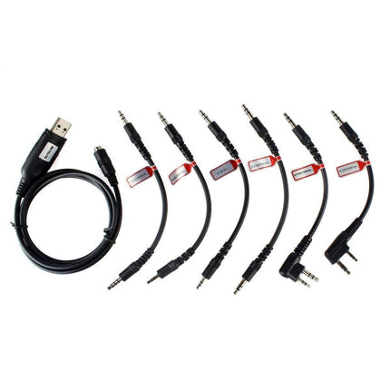 RETEVIS C9002 6 In 1 USB Program Programming Cable Adapter Write Frequency Line Set-garmade.com