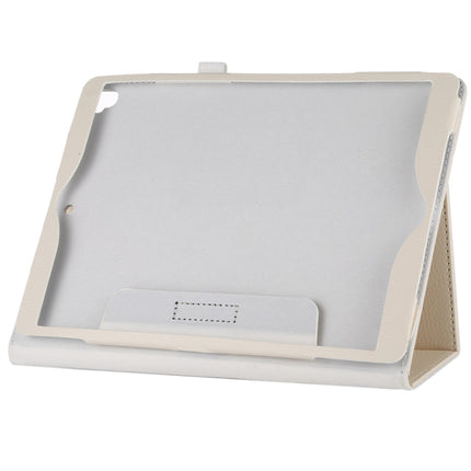 Litchi Texture Horizontal Flip Leather Case with Holder For iPad 10.5 / iPad 10.2 2021 / 2020 / 2019(White)-garmade.com