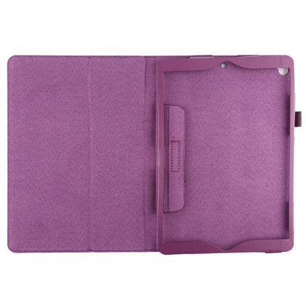 Litchi Texture Horizontal Flip Leather Case with Holder For iPad 10.5 / iPad 10.2 2021 / 2020 / 2019(Purple)-garmade.com