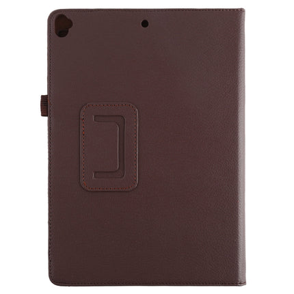 Litchi Texture Horizontal Flip Leather Case with Holder For iPad 10.5 / iPad 10.2 2021 / 2020 / 2019(Brown)-garmade.com