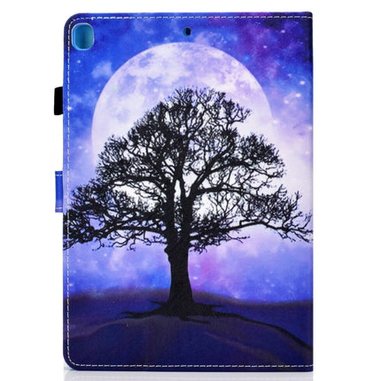 For iPad 10.2 2021 / 2020 / 2019 Colored Drawing Horizontal Flip Leather Case with Holder & Card Slots & Pen Slot & Sleep / Wake-up Function(Life Tree)-garmade.com