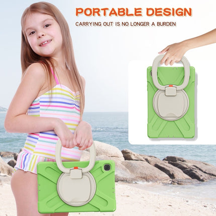 For Samsung Galaxy Tab S6 Lite P610 Silicone + PC Protective Case with Holder & Shoulder Strap(Matcha Green)-garmade.com