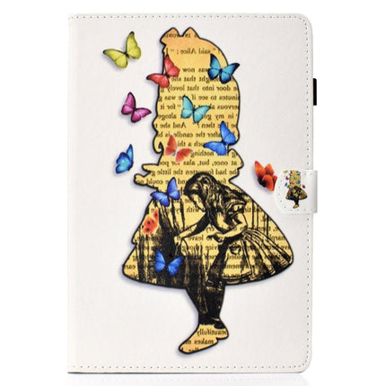 For iPad 10.2 2021 / 2020 / 2019 Colored Drawing Horizontal Flip Leather Case with Holder & Card Slots & Pen Slot & Sleep / Wake-up Function(Girl)-garmade.com