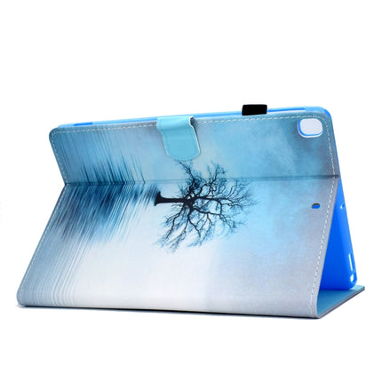 For iPad 10.2 2021 / 2020 / 2019 Colored Drawing Horizontal Flip Leather Case with Holder & Card Slots & Pen Slot & Sleep / Wake-up Function(Tree in Water)-garmade.com