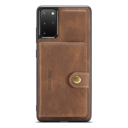 For Samsung Galaxy S20+ JEEHOOD Retro Magnetic Detachable Protective Case with Wallet & Card Slot & Holder(Brown)-garmade.com