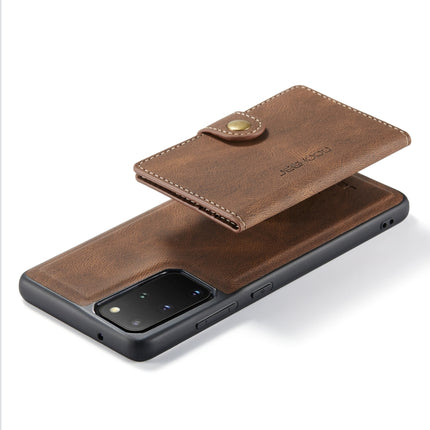 For Samsung Galaxy S20+ JEEHOOD Retro Magnetic Detachable Protective Case with Wallet & Card Slot & Holder(Brown)-garmade.com