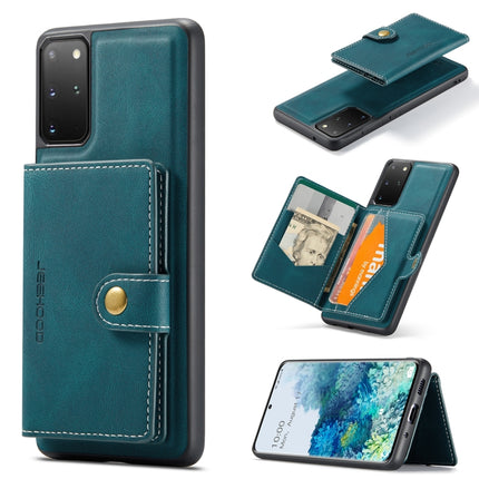 For Samsung Galaxy S20+ JEEHOOD Retro Magnetic Detachable Protective Case with Wallet & Card Slot & Holder(Blue)-garmade.com