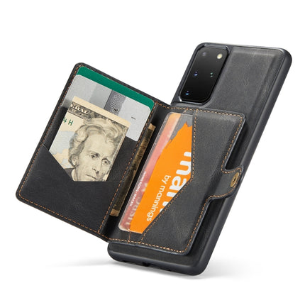 For Samsung Galaxy S20+ JEEHOOD Retro Magnetic Detachable Protective Case with Wallet & Card Slot & Holder(Black)-garmade.com