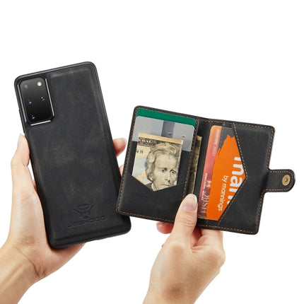 For Samsung Galaxy S20+ JEEHOOD Retro Magnetic Detachable Protective Case with Wallet & Card Slot & Holder(Black)-garmade.com