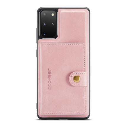 For Samsung Galaxy S20+ JEEHOOD Retro Magnetic Detachable Protective Case with Wallet & Card Slot & Holder(Pink)-garmade.com