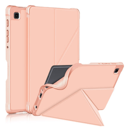 For Samsung Galaxy Tab A7 Lite 8.7 T220 / T225 Multi-folding Horizontal Flip PU Leather Shockproof Case with Holder(Rose Gold)-garmade.com