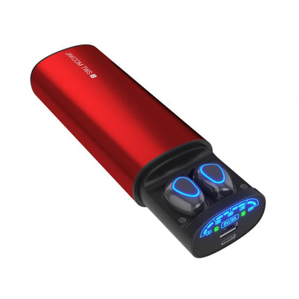 JAKCOM TWS2 Bluetooth 5.0 2 In 1 True Wireless Bluetooth Earphone Power Bank(Red)-garmade.com
