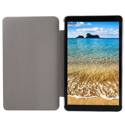 Silk Texture Three-fold Horizontal Flip Leather Case with Holder For Samsung Galaxy Tab A7 Lite 8.7 T220 / T225(White)-garmade.com