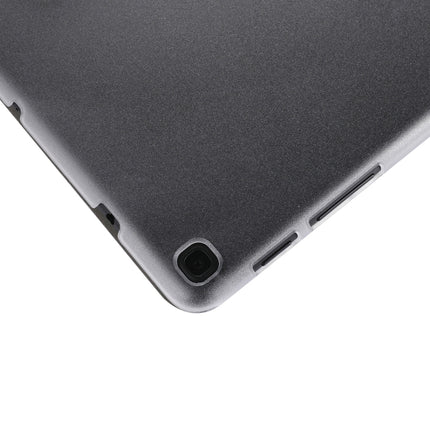 Silk Texture Three-fold Horizontal Flip Leather Case with Holder For Samsung Galaxy Tab A7 Lite 8.7 T220 / T225(Purple)-garmade.com