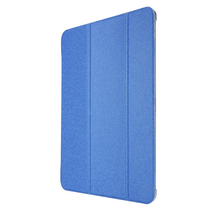 For iPad Pro 11 2022 / 2021 Silk Texture Three-fold Horizontal Flip Leather Tablet Case with Holder & Pen Slot(Blue)-garmade.com