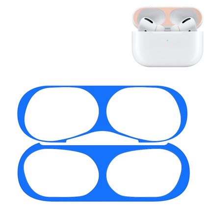 For Apple AirPods Pro Wireless Earphone Protective Case Metal Protective Sticker(Blue)-garmade.com