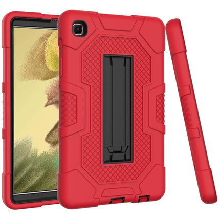 For Samsung Galaxy Tab A7 Lite T220 / T225 Contrast Color Robot Shockproof Silicone + PC Protective Case with Holder(Red Black)-garmade.com