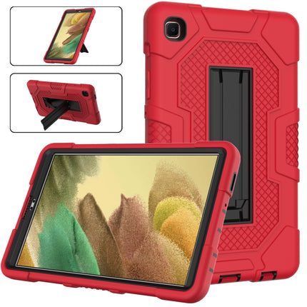 For Samsung Galaxy Tab A7 Lite T220 / T225 Contrast Color Robot Shockproof Silicone + PC Protective Case with Holder(Red Black)-garmade.com