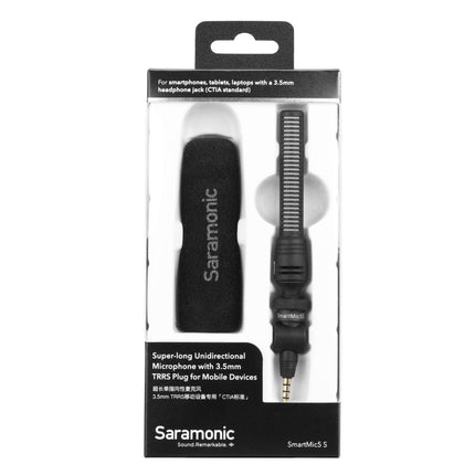 Saramonic SmartMic5S Super-long Unidirectional Microphone for 3.5mm TRRS Mobile Devices-garmade.com