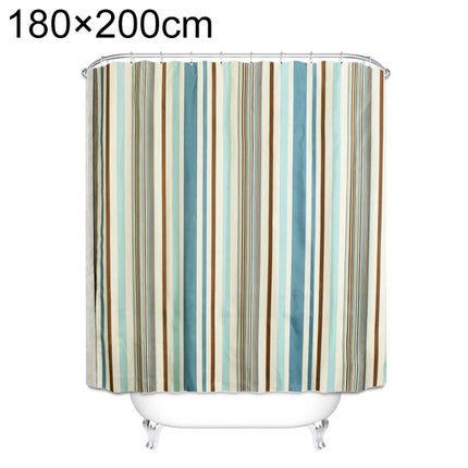 Multicolour Vertical Texture Thick Waterproof Polyester Fabric Shower Curtains, Size:180x200cm-garmade.com