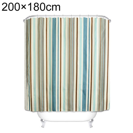 Multicolour Vertical Texture Thick Waterproof Polyester Fabric Shower Curtains, Size:200x180cm-garmade.com