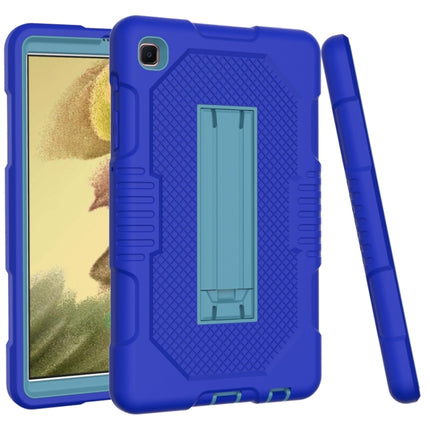 For Samsung Galaxy Tab A7 Lite T220 / T225 (2021) Contrast Color Robot Shockproof Silicone + PC Protective Case with Holder(Sapphire Blue)-garmade.com