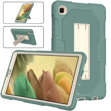 For Samsung Galaxy Tab A7 Lite T220 / T225 (2021) Contrast Color Robot Shockproof Silicone + PC Protective Case with Holder(Jade Green)-garmade.com