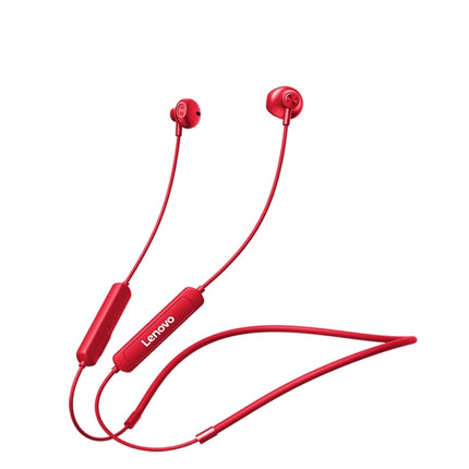 Original Lenovo SH1 Intelligent Noise Reduction Neck-mounted Magnetic Wire-controlled Bluetooth Earphone, Support Call(Red)-garmade.com
