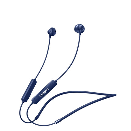 Original Lenovo SH1 Intelligent Noise Reduction Neck-mounted Magnetic Wire-controlled Bluetooth Earphone, Support Call(Navy Blue)-garmade.com