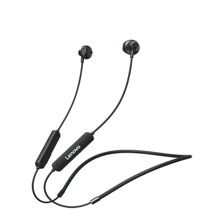 Original Lenovo SH1 Intelligent Noise Reduction Neck-mounted Magnetic Wire-controlled Bluetooth Earphone, Support Call(Black)-garmade.com