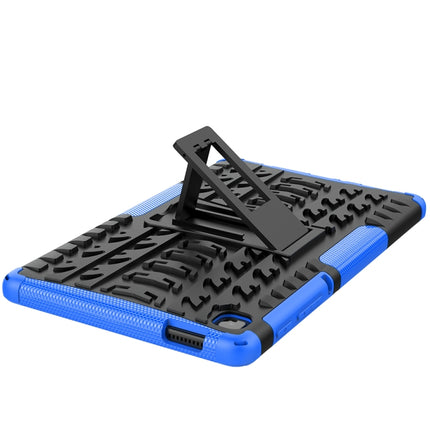 For Samsung Galaxy Tab A7 Lite Tire Texture Shockproof TPU+PC Protective Case with Holder(Blue)-garmade.com