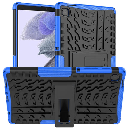 For Samsung Galaxy Tab A7 Lite Tire Texture Shockproof TPU+PC Protective Case with Holder(Blue)-garmade.com