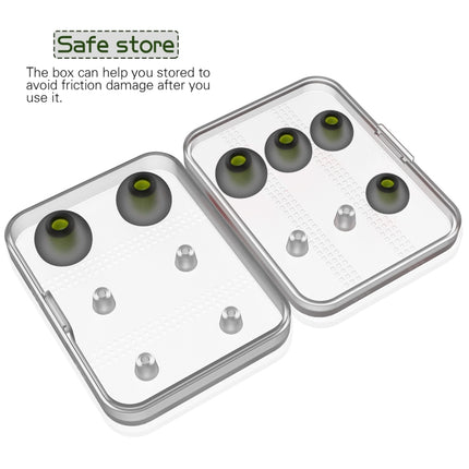 6 Pairs New Bee NB-M1 In-ear Silicone Ear Caps with Storage Box, Suitable for 5mm-7mm Earphone Plugs-garmade.com