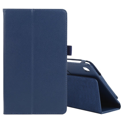 For Samsung Galaxy Tab A7 Lite T220 / T225 Litchi Texture Solid Color Horizontal Flip Leather Case with Holder & Pen Slot(Blue)-garmade.com