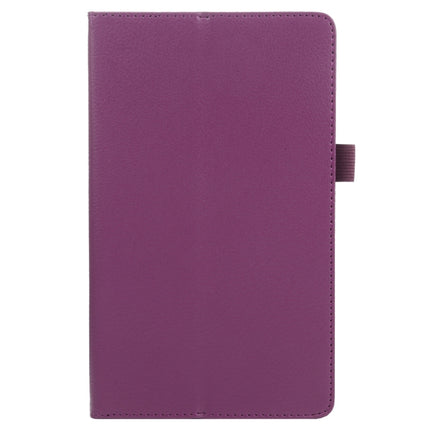 For Samsung Galaxy Tab A7 Lite T220 / T225 Litchi Texture Solid Color Horizontal Flip Leather Case with Holder & Pen Slot(Purple)-garmade.com