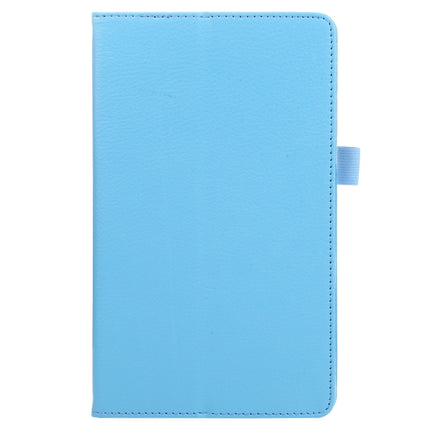 For Samsung Galaxy Tab A7 Lite T220 / T225 Litchi Texture Solid Color Horizontal Flip Leather Case with Holder & Pen Slot(Sky Blue)-garmade.com