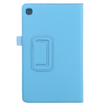 For Samsung Galaxy Tab A7 Lite T220 / T225 Litchi Texture Solid Color Horizontal Flip Leather Case with Holder & Pen Slot(Sky Blue)-garmade.com
