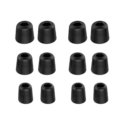 6 Pairs New Bee NB-M1 Slow Rebound Memory Foam Ear Caps with Storage Box, Suitable for 5mm-7mm Earphone Plugs(Black)-garmade.com