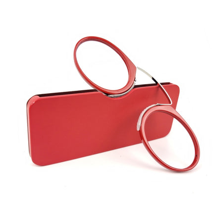 Mini Clip Nose Style Presbyopic Glasses without Temples, Positive Diopters:+1.00(Red)-garmade.com