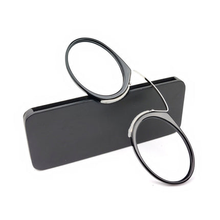 Mini Clip Nose Style Presbyopic Glasses without Temples, Positive Diopters:+1.00(Black)-garmade.com