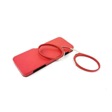 Mini Clip Nose Style Presbyopic Glasses without Temples, Positive Diopters:+2.50(Red)-garmade.com