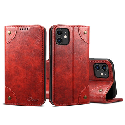 For iPhone 11 Baroque Simple Horizontal Flip Leather Case, with Holder & Card Slots & Wallet(Red)-garmade.com