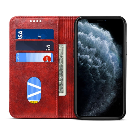 For iPhone 11 Baroque Simple Horizontal Flip Leather Case, with Holder & Card Slots & Wallet(Red)-garmade.com