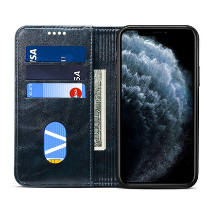 For iPhone 11 Baroque Simple Horizontal Flip Leather Case, with Holder & Card Slots & Wallet(Blue)-garmade.com