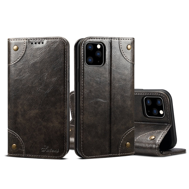 For iPhone 11 Pro Baroque Simple Horizontal Flip Leather Case, with Holder & Card Slots & Wallet(Black)-garmade.com